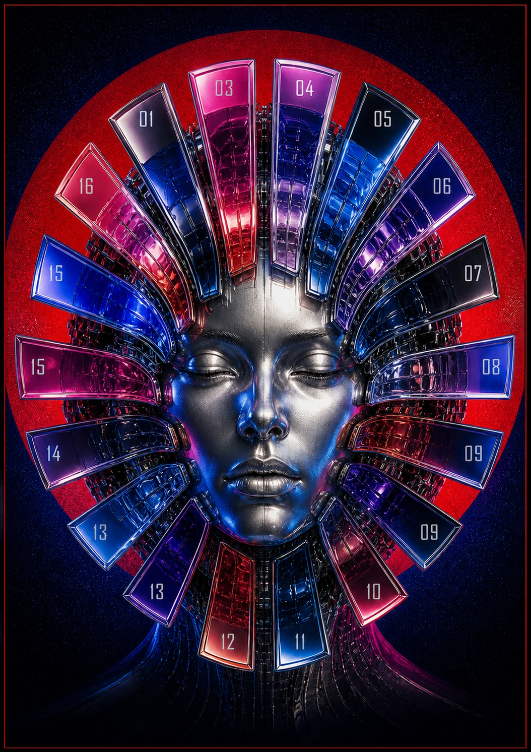 Chrome Mask Bloom — Futura 017
