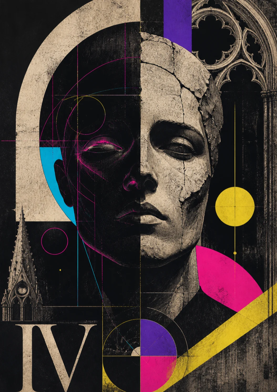 Split Icon Gaze — Gotic 014