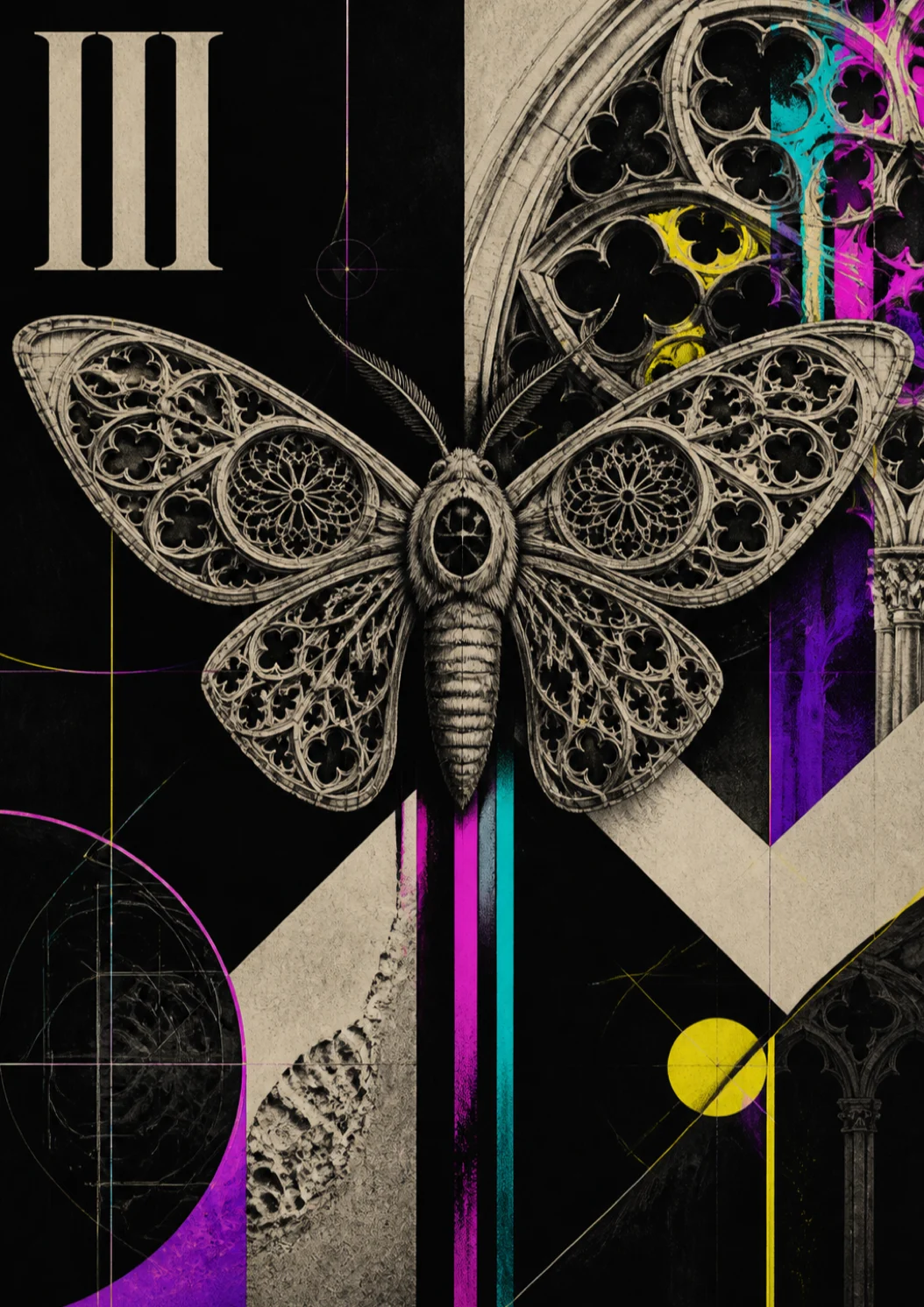 Moth Rose Window — Gotic 033