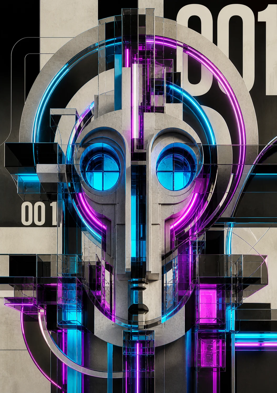 Cyan Visage Rings — Neom 011