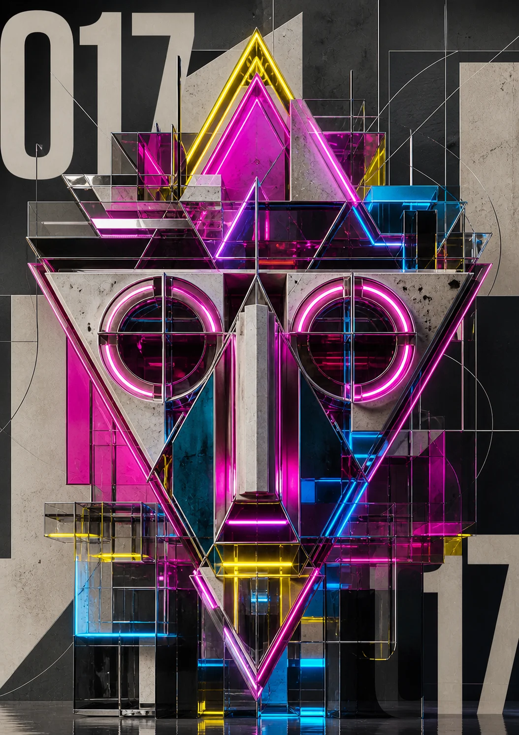 Magenta Profile Triangles — Neom 012