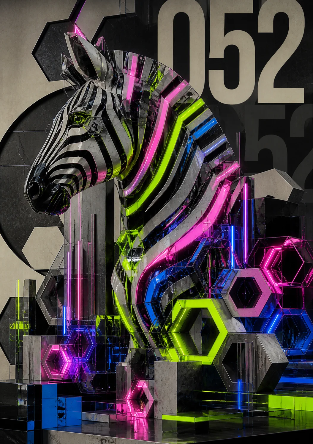 Signal Zebra Hexagons — Neom 035