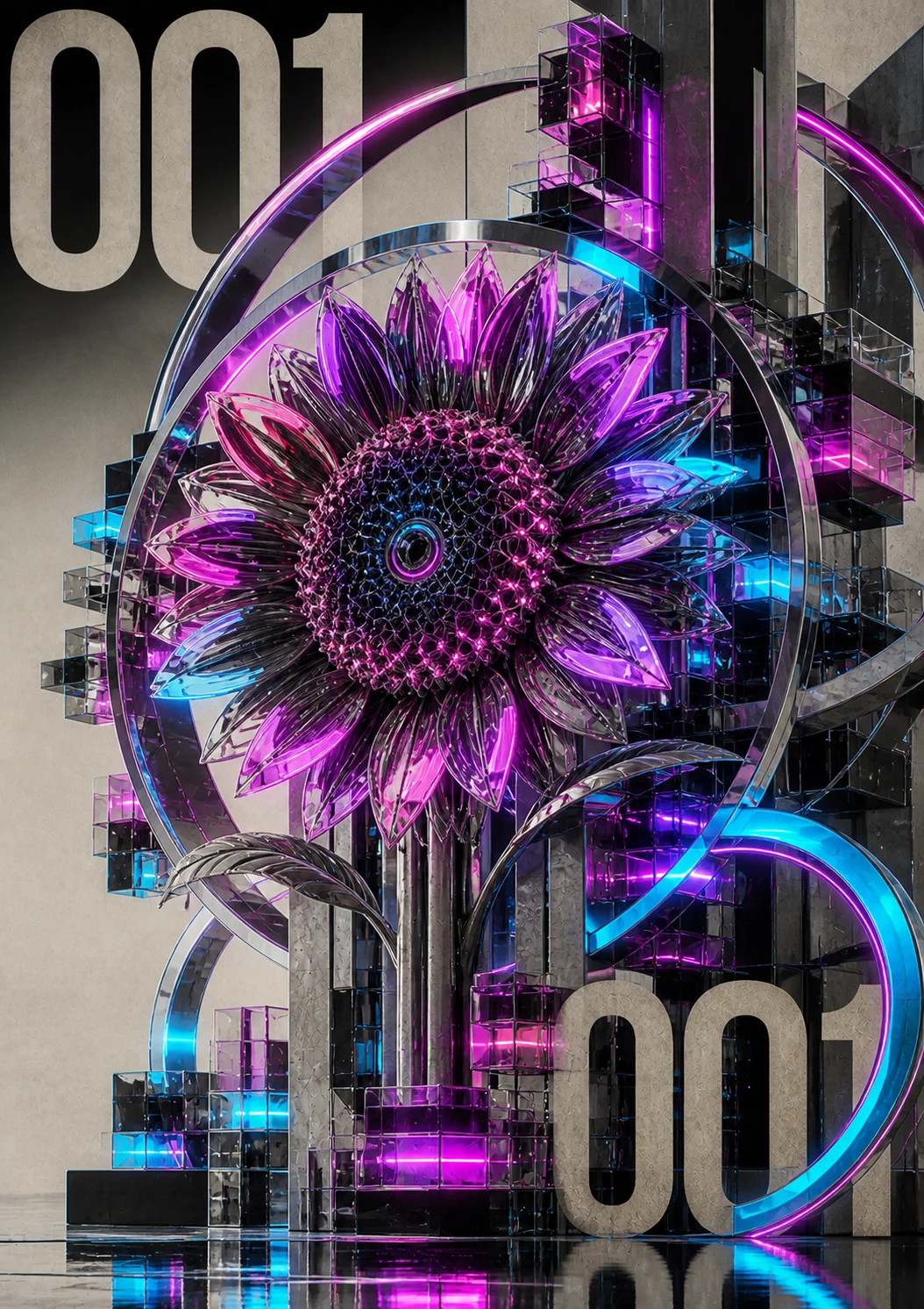 Neon Sunflower Rings — Neom 041