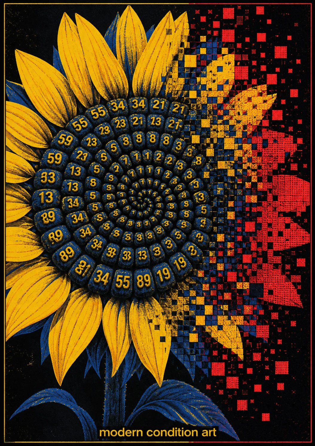 Fibonacci Sunflower — Origin 041
