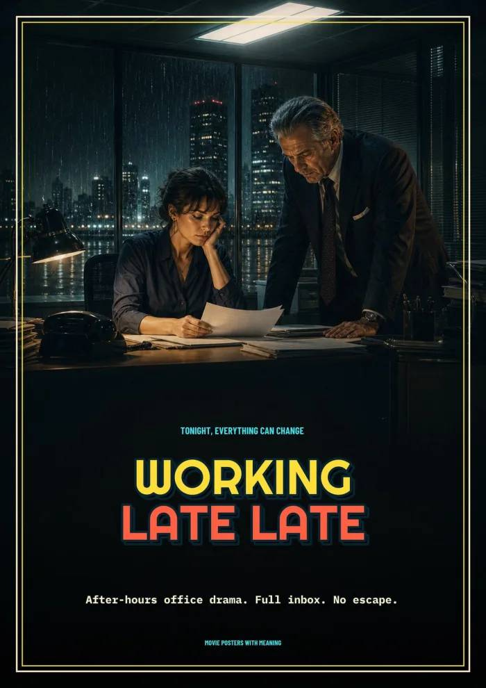Working Late Late — a poster made in PosterStudio